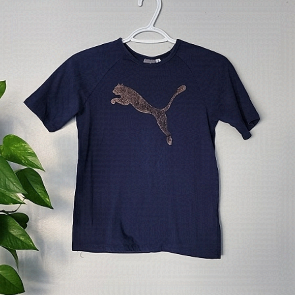3 for $20 Puma navy blue girls short sleeve t-shirt large 12 14 - Picture 1 of 5